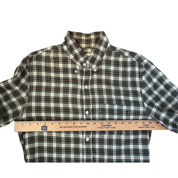 Band of Outsiders Button Down Shirt Plaid Cotton Sleeves Collar Casual Medium - Picture 7 of 10